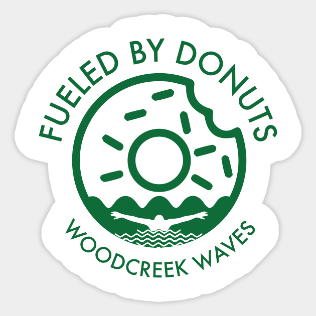 Fueled by Donuts (butterfly, green) Sticker by Woodcreek Waves